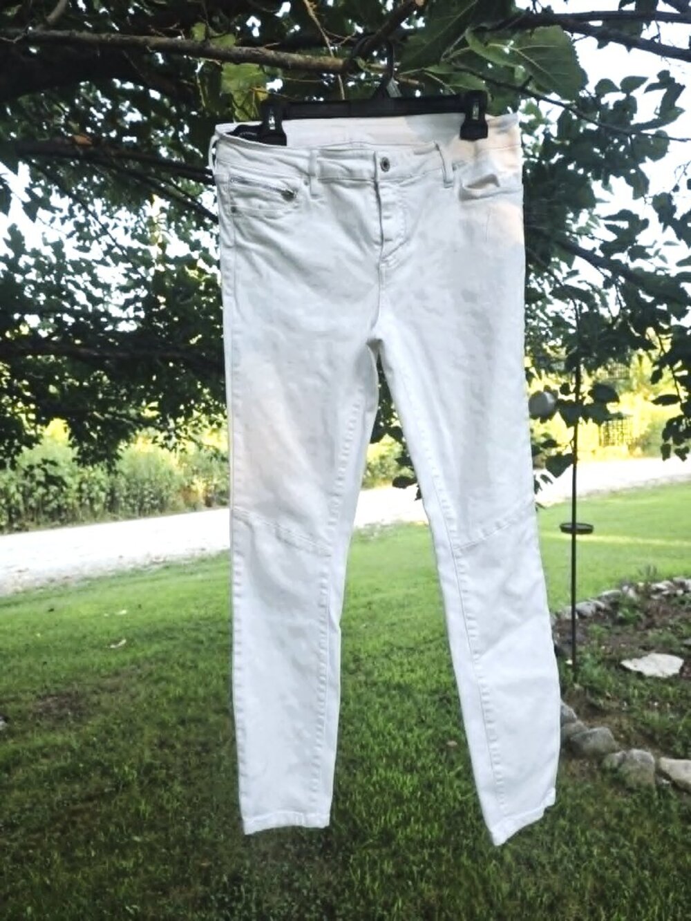 ✨ Armani Exchange White Super Skinny Moto Jeans | Size 31